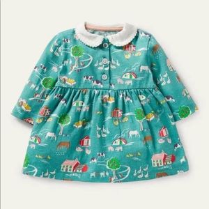 NWOT Mini Boden Jersey Collared Dress